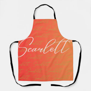 Scarlett Repeating Name Pattern  Apron