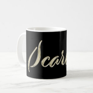 Scarlett white gold Handwriting Tasse Kaffetasse Coffee Mug