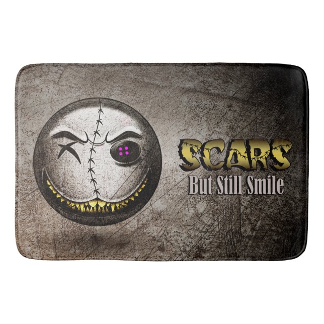 Scarmoji Vintage Bath Carpet Mat (Front)