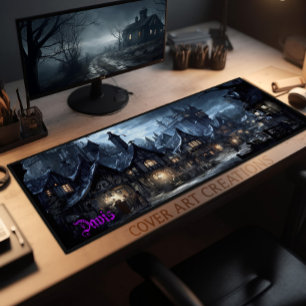 Scarry Creepy Macabre Village Desk Mat