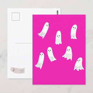 Scarry Halloween Ghosts Scandi Spooky Design     Postcard