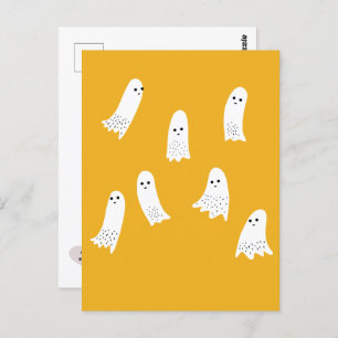 Scarry Halloween Ghosts Scandi Spooky Design Postcard