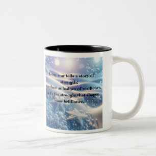Scars Into Scars - Resilience Affirmation Art Two-Tone Coffee Mug