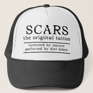 Scars Tattoo Dirt Bike Motocross Cap Hat