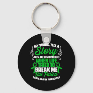 Scars Tell Story Traumatic Brain Injury Support Tb Key Ring