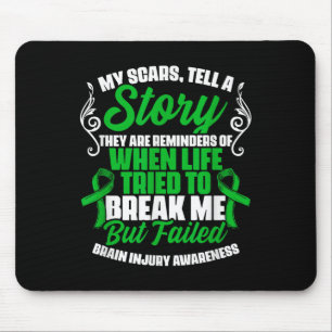 Scars Tell Story Traumatic Brain Injury Support Tb Mouse Mat