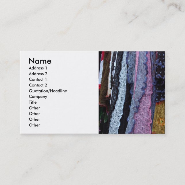 Scarves Business Card (Front)