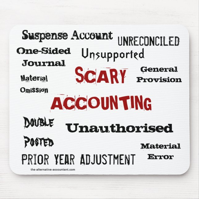 Scary Accounting Accountant Halloween Funny Mouse Mat (Front)