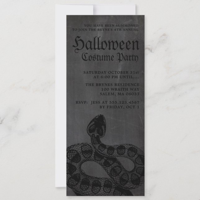 Scary Adult Halloween Party Invitation (Front)