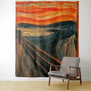 Scary Agonising Painting Halloween Selfie Backdrop Tapestry