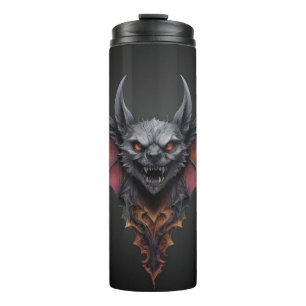 Scary Bat Ink Drawing, Thermal Tumbler
