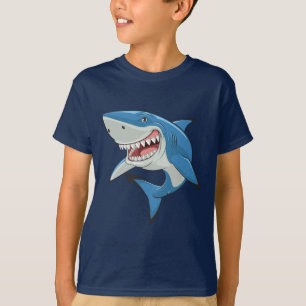 scary beach shark lovers T-Shirt