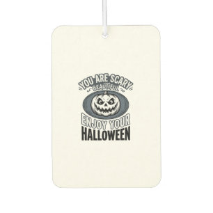 Scary Beautiful Halloween Vintage Pumpkin Shirt De Car Air Freshener