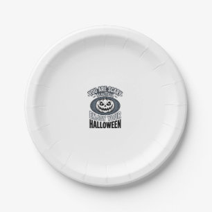 Scary Beautiful Halloween Vintage Pumpkin Shirt De Paper Plate