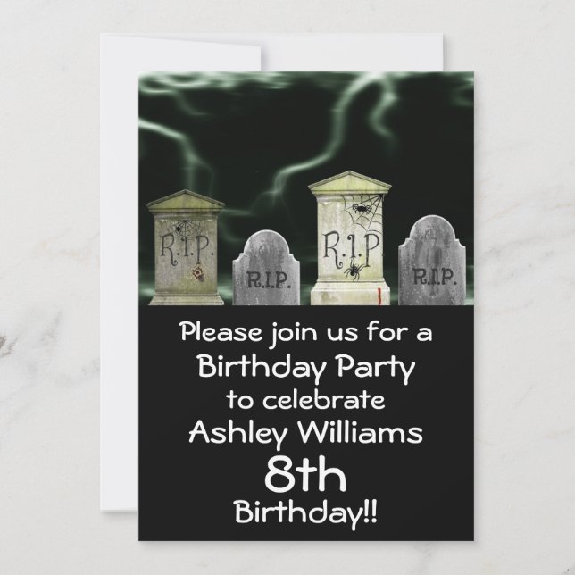 Scary Birthday Party Invitation (Front)