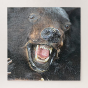 Scary Black Bear Jigsaw Puzzle