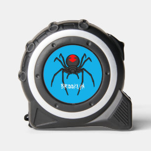 Scary black widow spider cartoon illustration 1