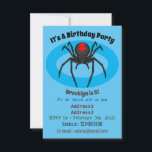 Scary black widow spider cartoon illustration invitation<br><div class="desc">A scary black widow spider for lovers of creepy crawly things.</div>