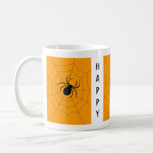 Scary Black Widow Spider Happy Halloween Coffee Mug