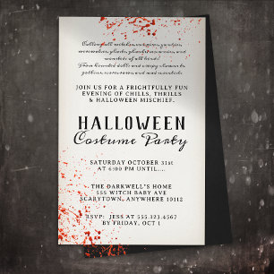 Scary Blood Splatter Halloween Party  Flyer