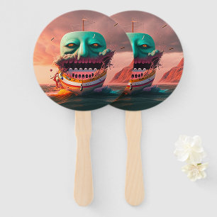 Scary boat hand fan