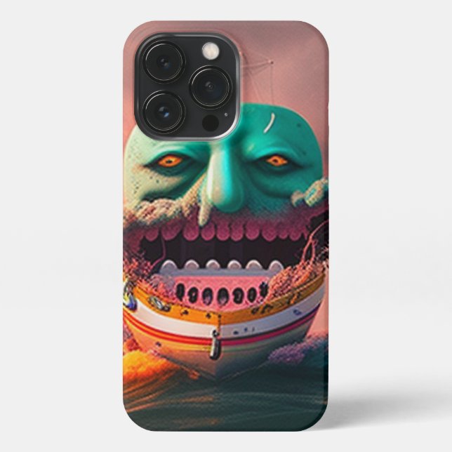 Scary boat iPhone case (Back)