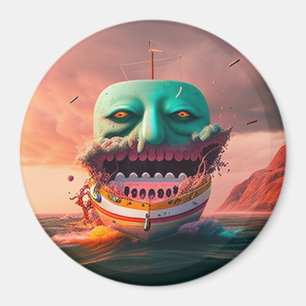 Scary boat magnet
