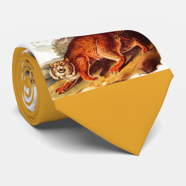 scary bobcat tie (Rolled)