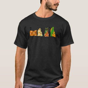 Scary Boo Cute Ghost Cat Kitty Fall Autumn Hallowe T-Shirt