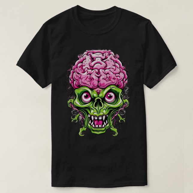 scary Brain T-Shirt (Design Front)