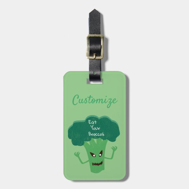 Scary Broccoli Thunder_Cove Luggage Tag (Front Vertical)