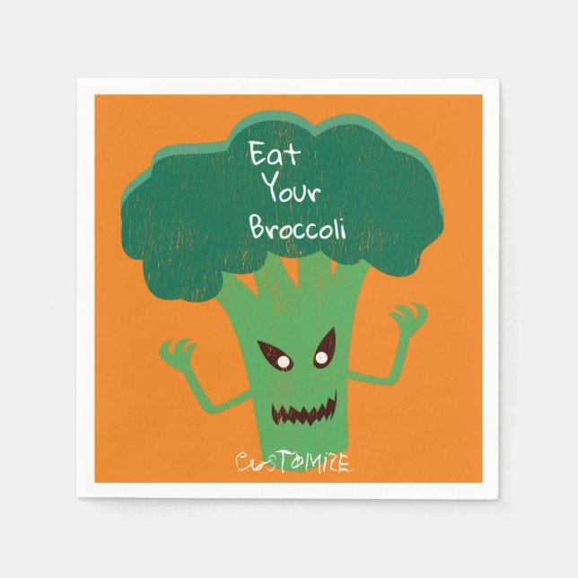 Scary Broccoli Thunder_Cove Napkin (Front)