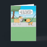 Scary Bulldog Face Birthday Card<br><div class="desc">This funny birthday card features a dog commenting on the appearance of a bulldog,  who has a face that might be scary to some but is surely loveable to others. © 2015 Chuck Ingwersen</div>