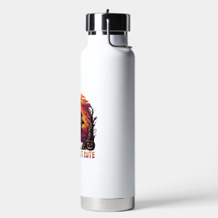 Scary But Cute Halloween Bat Girl Pumpkins Haunted Water Bottle