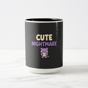 Scary But Funny - Funny Halloween Gift for Friends Two-Tone Coffee Mug