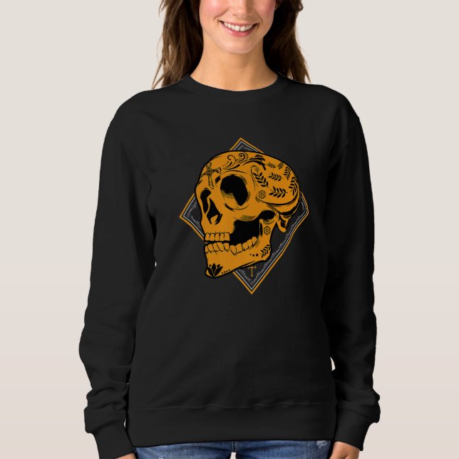 Scary Calavera Halloween Sweatshirt (Front)