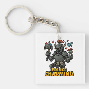 Scary Cartoon Knight  – “Price Charming Key Ring