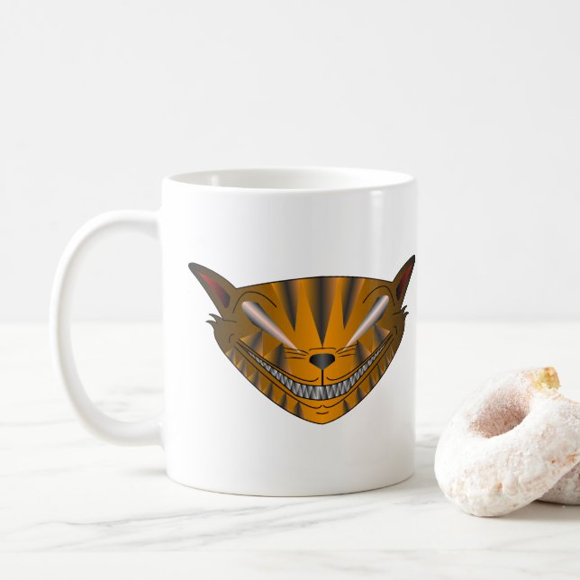 Scary Cat Coffee Mug (With Donut)