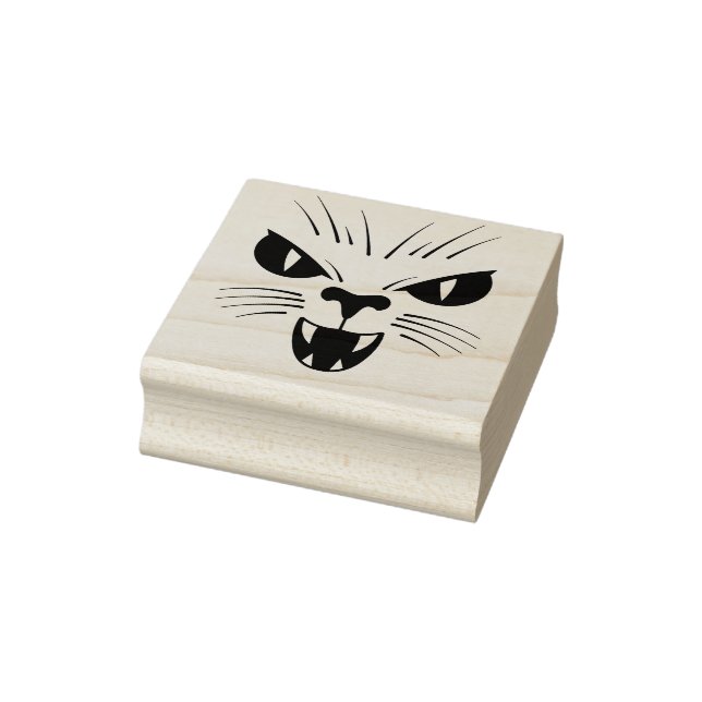Scary Cat Face Stamp (Stamp)