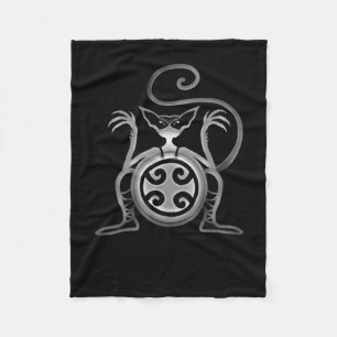 Scary Cat Fleece Blanket
