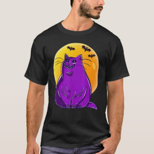 Scary Cat Halloween Spooky Season Kitty Black Cat T-Shirt