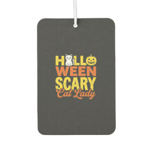 Scary Cat Lady Halloween Design_1 Car Air Freshener