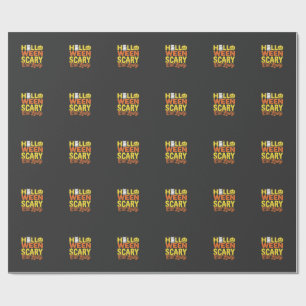 Scary Cat Lady Halloween Design_1 Wrapping Paper