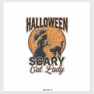 Scary Cat Lady Halloween Witch Web Vintage Shirt_1
