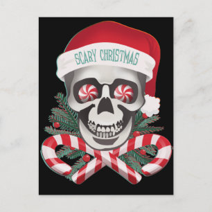 Scary Christmas Holiday Postcard