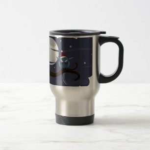 scary christmas owl travel mug