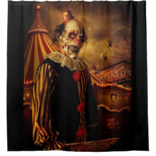 Scary Circus Clown Shower Curtain