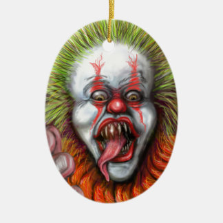 scary Clown Ceramic Tree Decoration