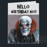 SCARY CLOWN FUNNY BIRTHDAY BOY OVERSIZED CARD<br><div class="desc">SCARY BIRTHDAY CLOWN OVERSIZED CARD AND OTHER SIZE CARDS.</div>