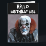 SCARY CLOWN FUNNY BIRTHDAY GIRL OVERSIZED CARD<br><div class="desc">SCARY BIRTHDAY CLOWN OVERSIZED CARD AND OTHER SIZE CARDS.</div>
